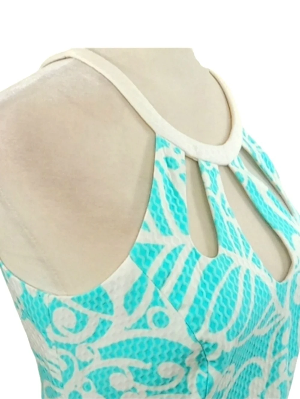 Lilly Pulitzer Pearl Halter Shift Dress Shorely Blue Pick Up Lines Border Sz 0 - Picture 12 of 14